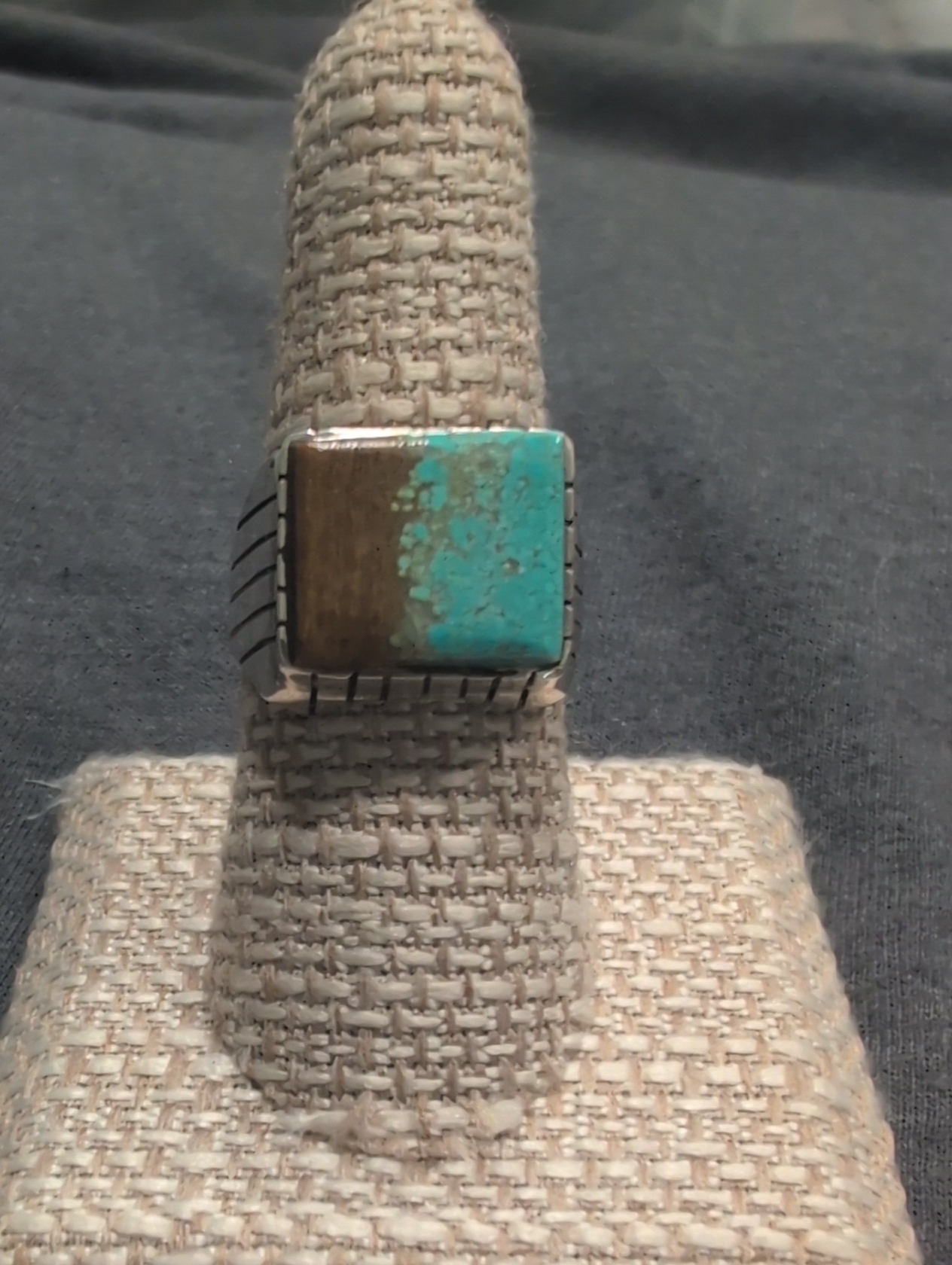 Mine 8 Turquoise And Sterling Silver Ring
